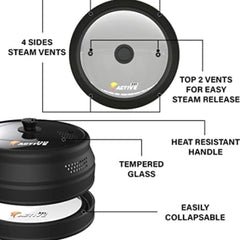 EZY ACTIVE vidrio templado transparente para ver la comida y resistir altas temperaturas