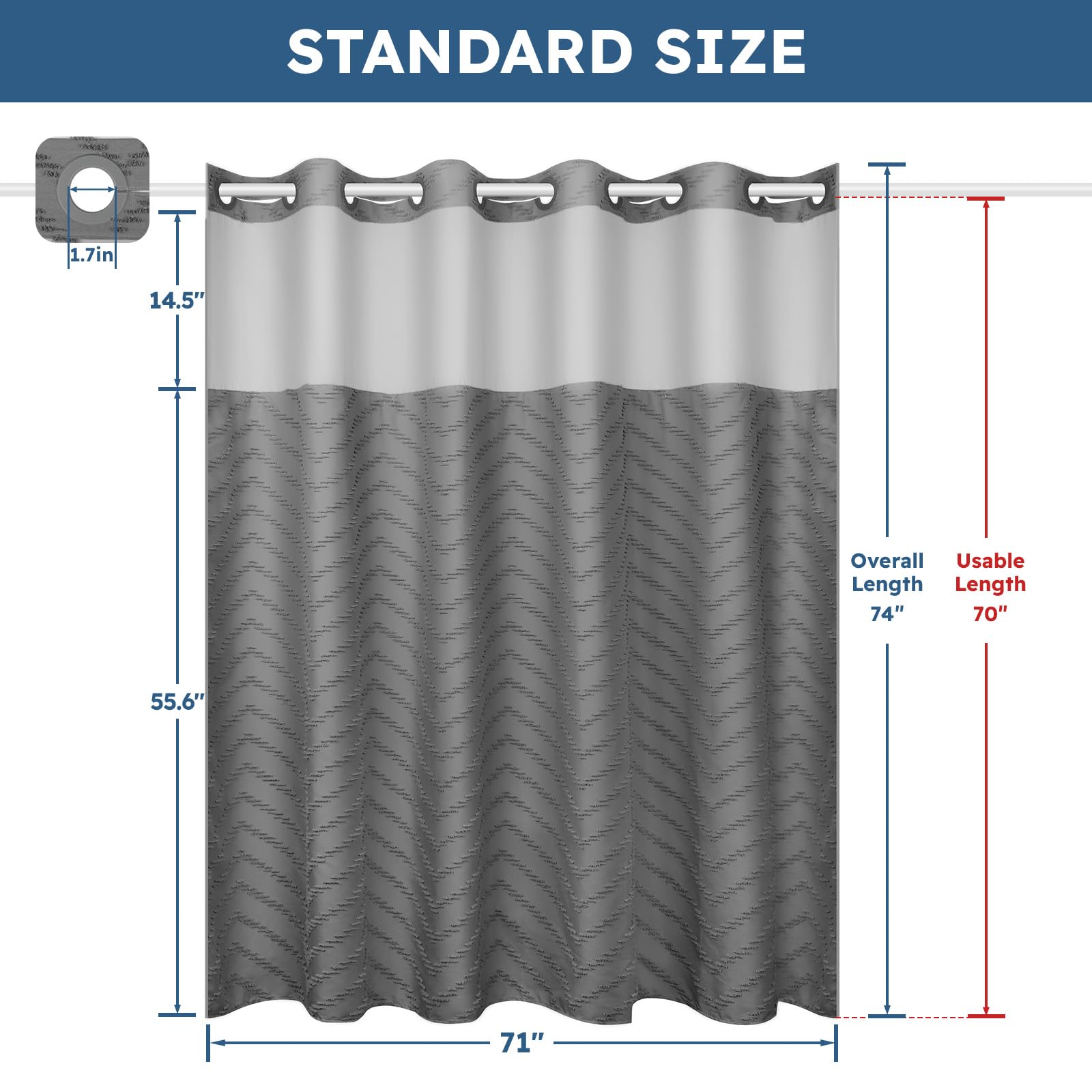 FADOTY curtain set in styled bathroom for hotel-grade look