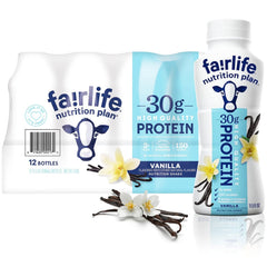 Fairlife envase frontal vainilla mostrando etiqueta y conveniencia