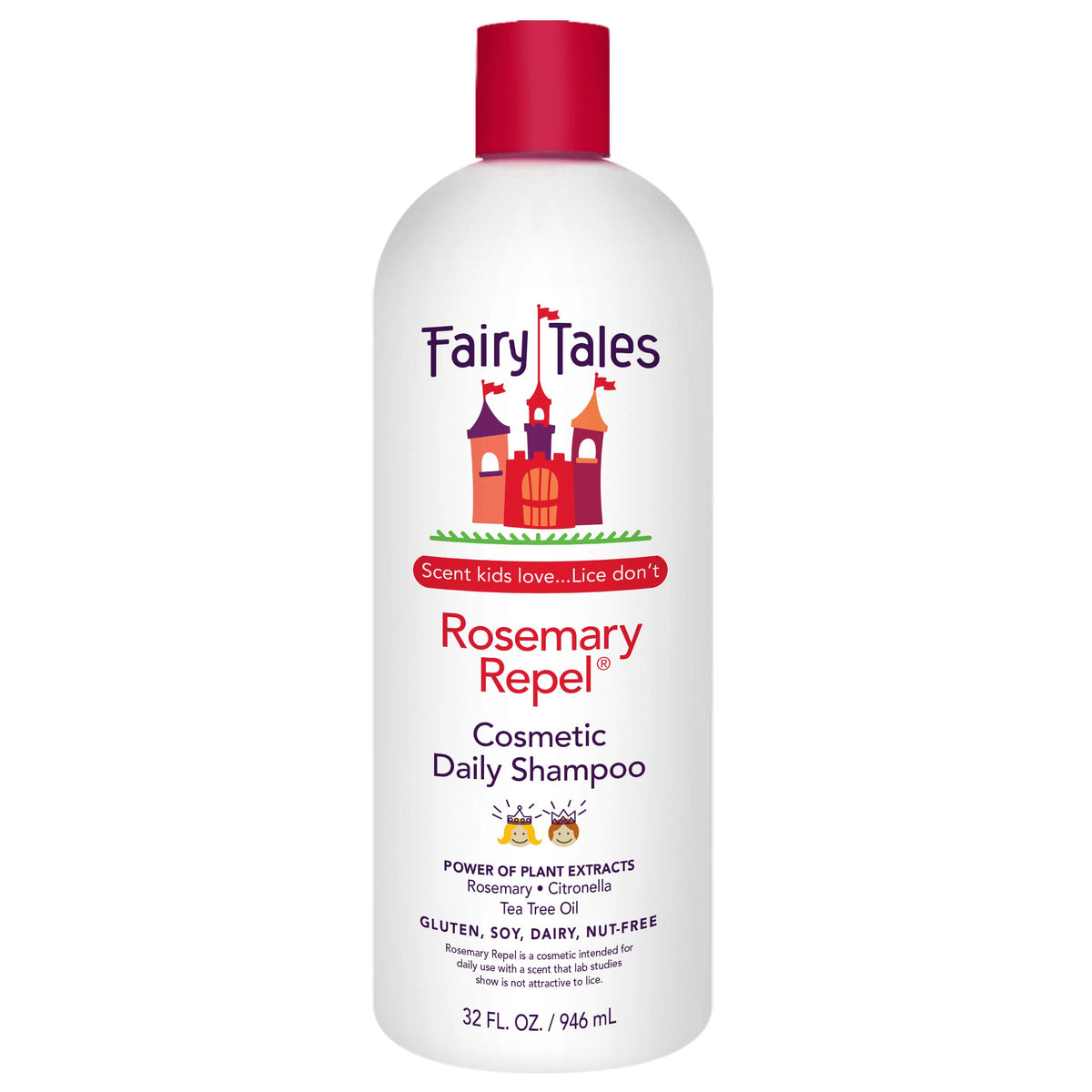 Fairy Tales botella frontal 32 oz mostrando etiqueta clara y beneficios