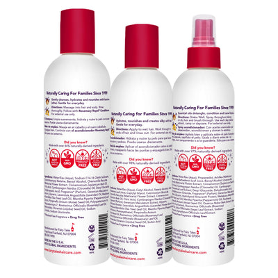 Fairy Tales shampoo foam texture highlighting gentle cleansing and lather