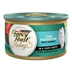 Fancy Feast lata frente del empaque mostrando nombre y diseño, identifica producto