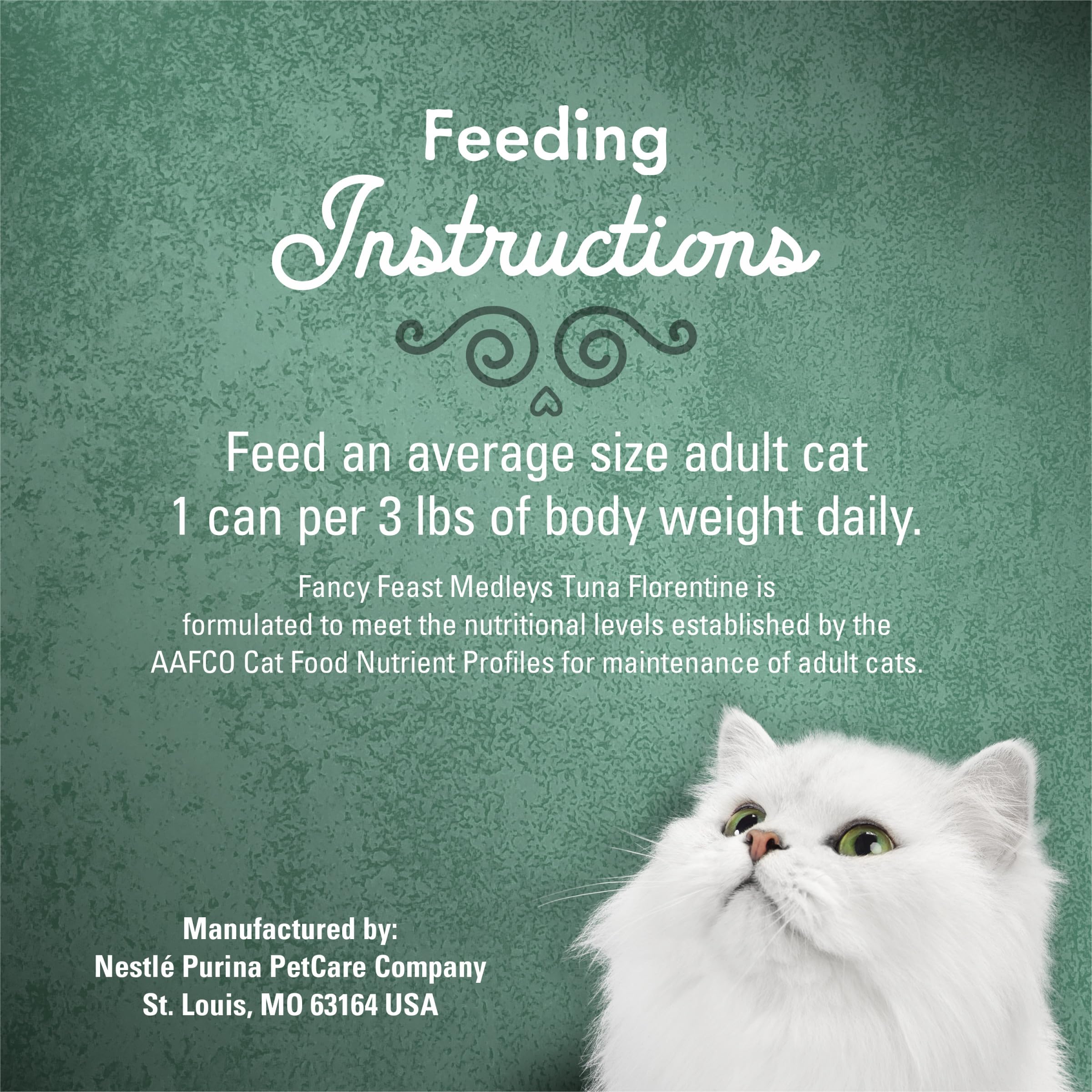 Fancy Feast etiqueta nutricional y lista de ingredientes enfocada en seguridad