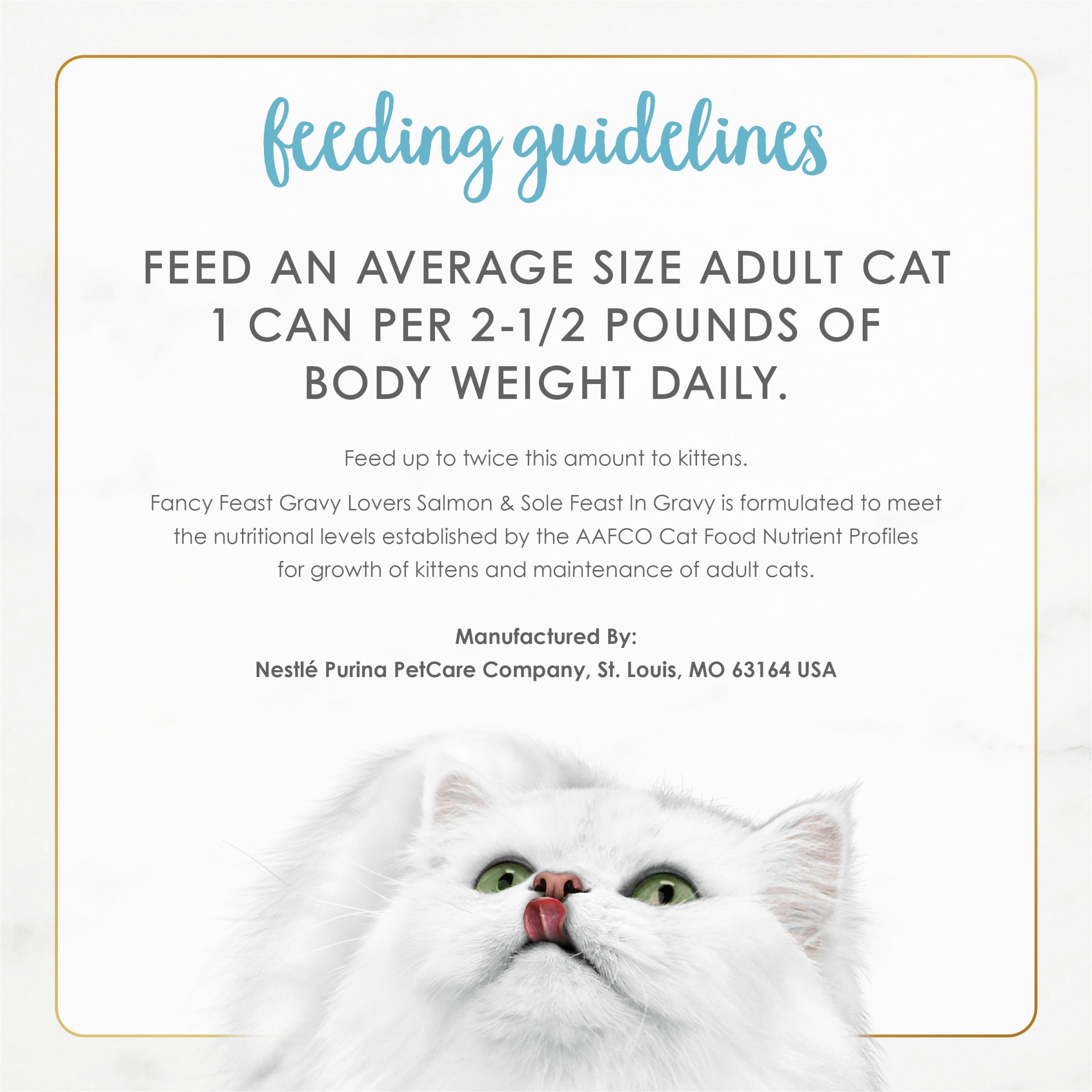 Cat enjoying Fancy Feast, showing brand enticing picky eaters