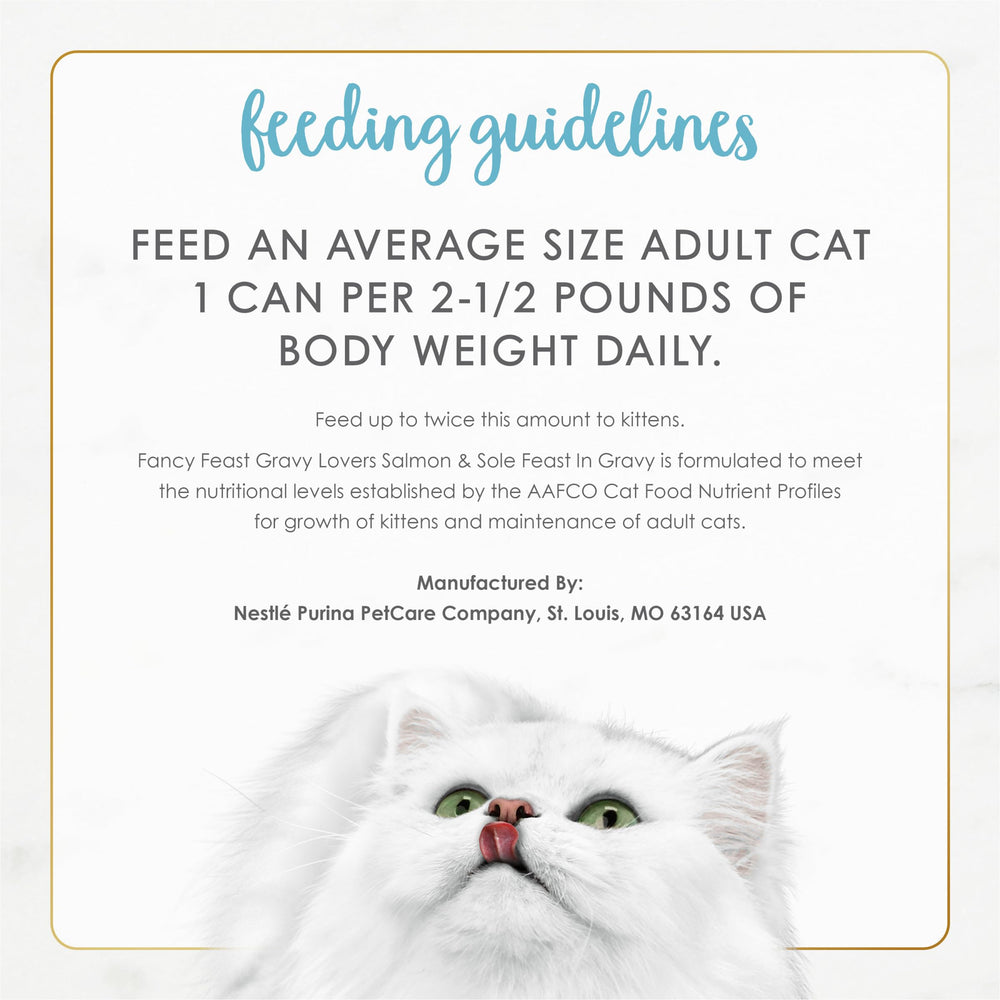 Cat enjoying Fancy Feast, showing brand enticing picky eaters