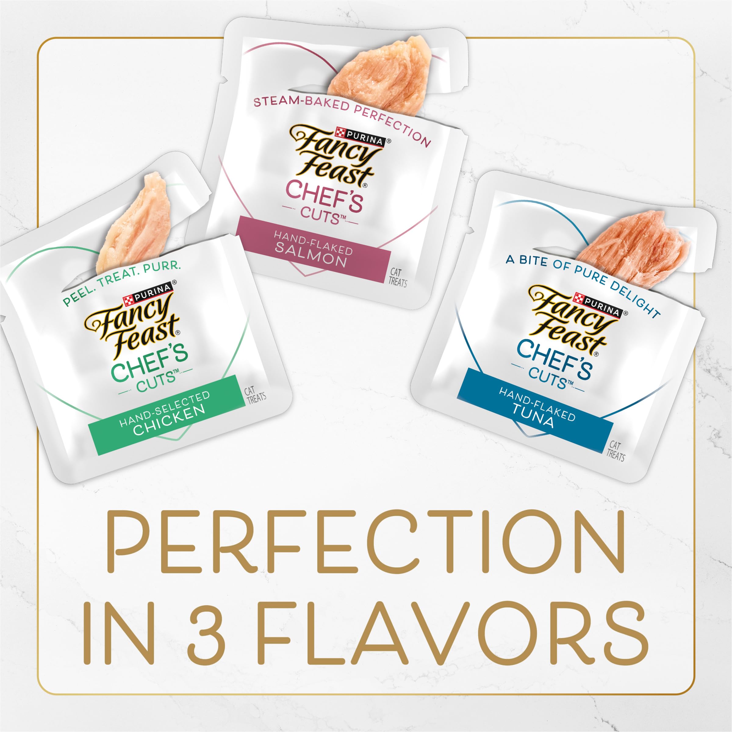 Fancy Feast etiqueta con lista de ingredientes simple, transparencia y confianza