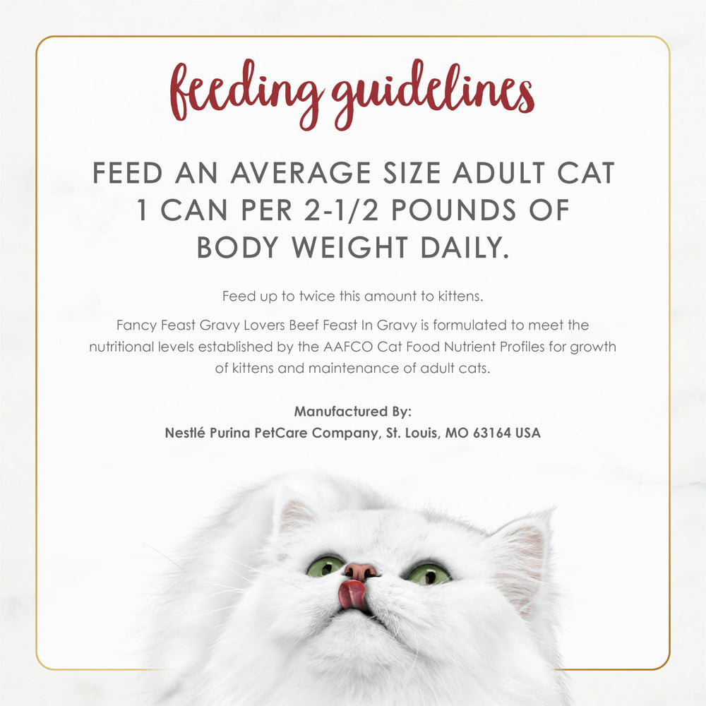 Fancy Feast comida siendo sostenida por mano, fácil de servir y dosificar