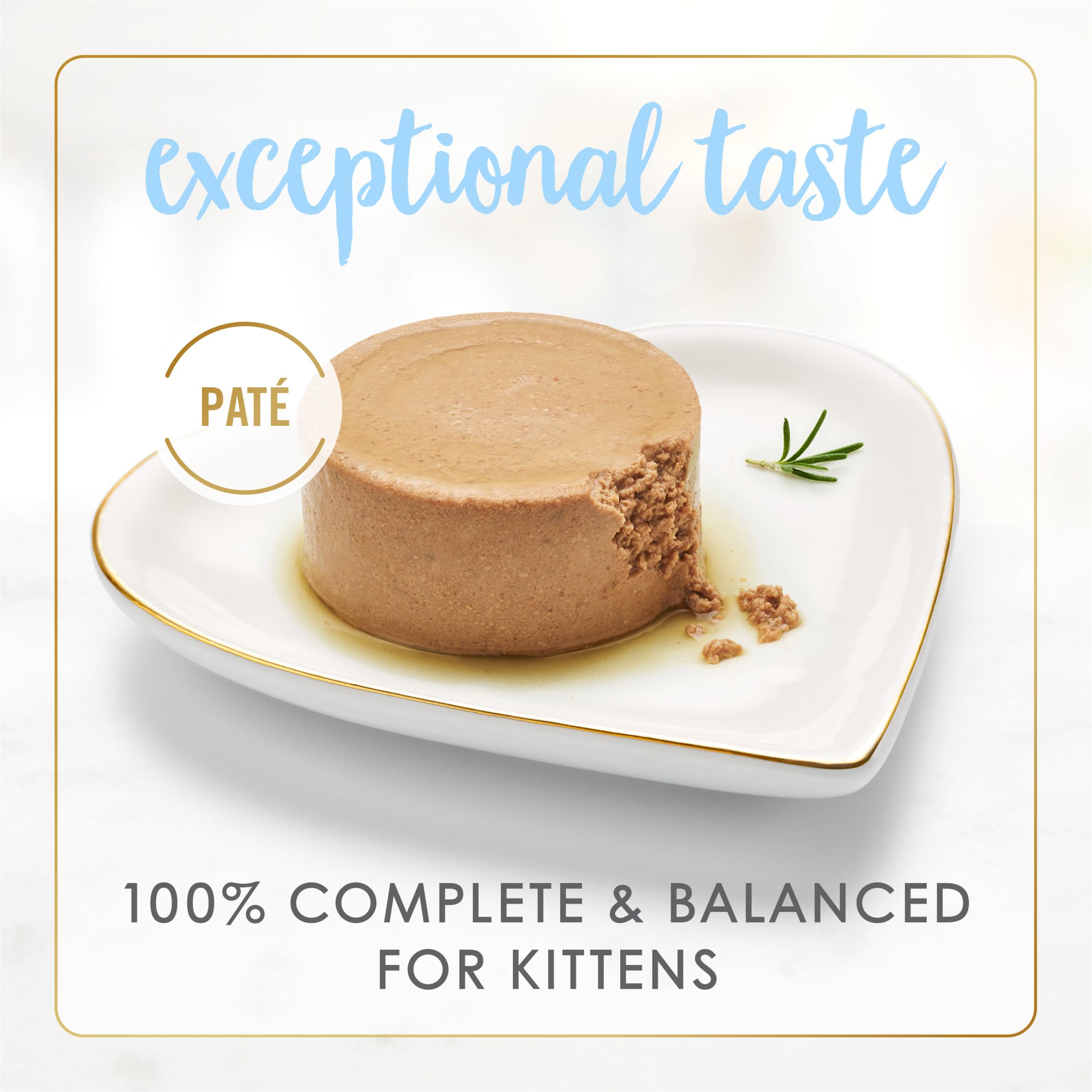 Fancy Feast etiqueta nutricional visible, información clara de vitaminas y minerales