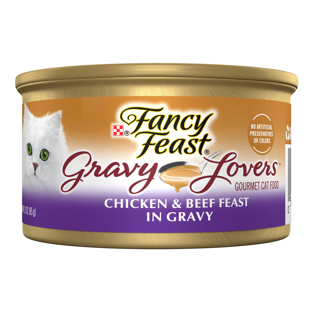 Fancy Feast front packaging showing 24-pack and brand appeal