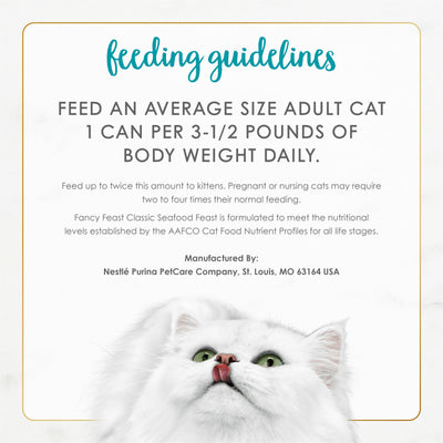 Fancy Feast gato comiendo, aceptación y disfrute del alimento