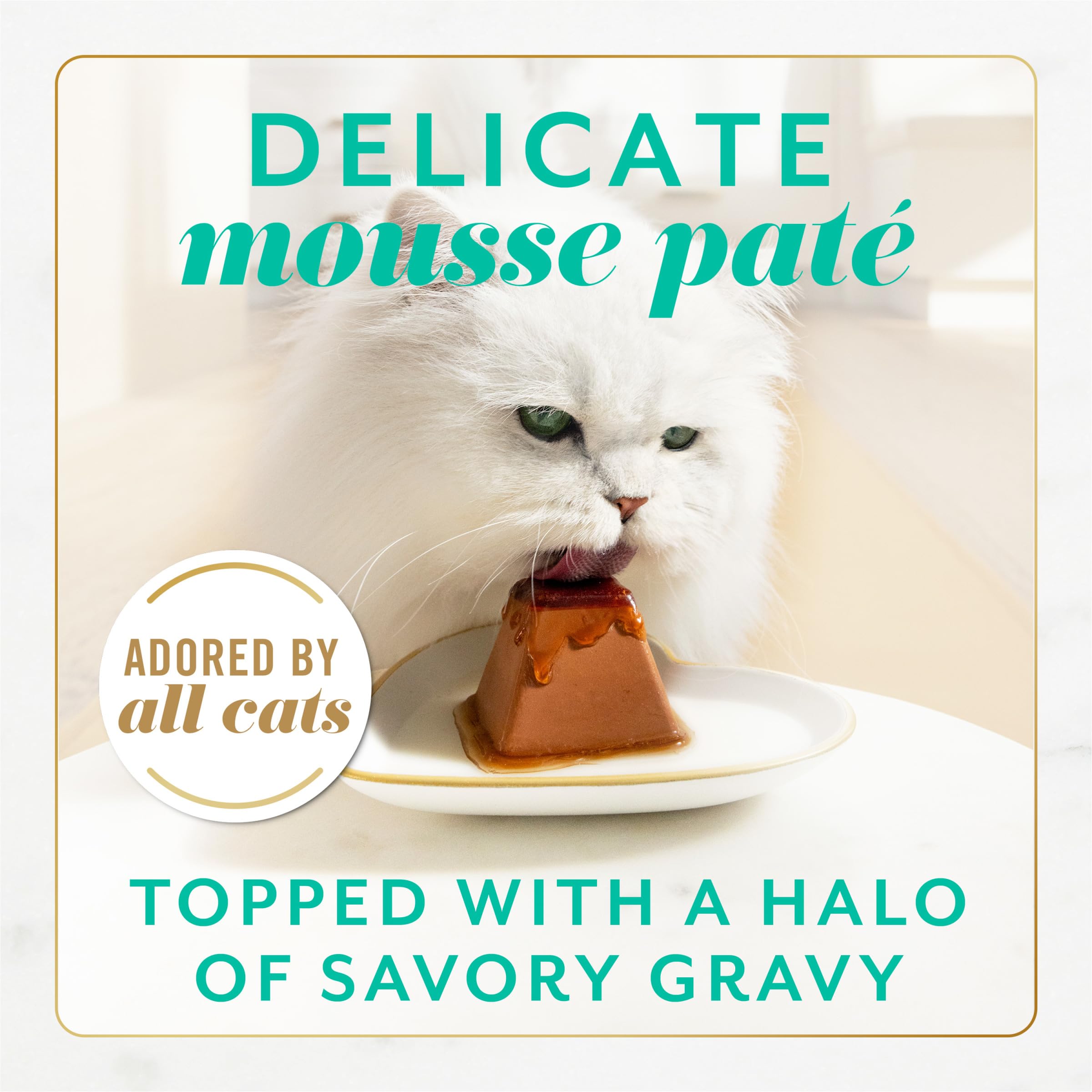 Fancy Feast porción en forma de pirámide lista para servir, manejo fácil