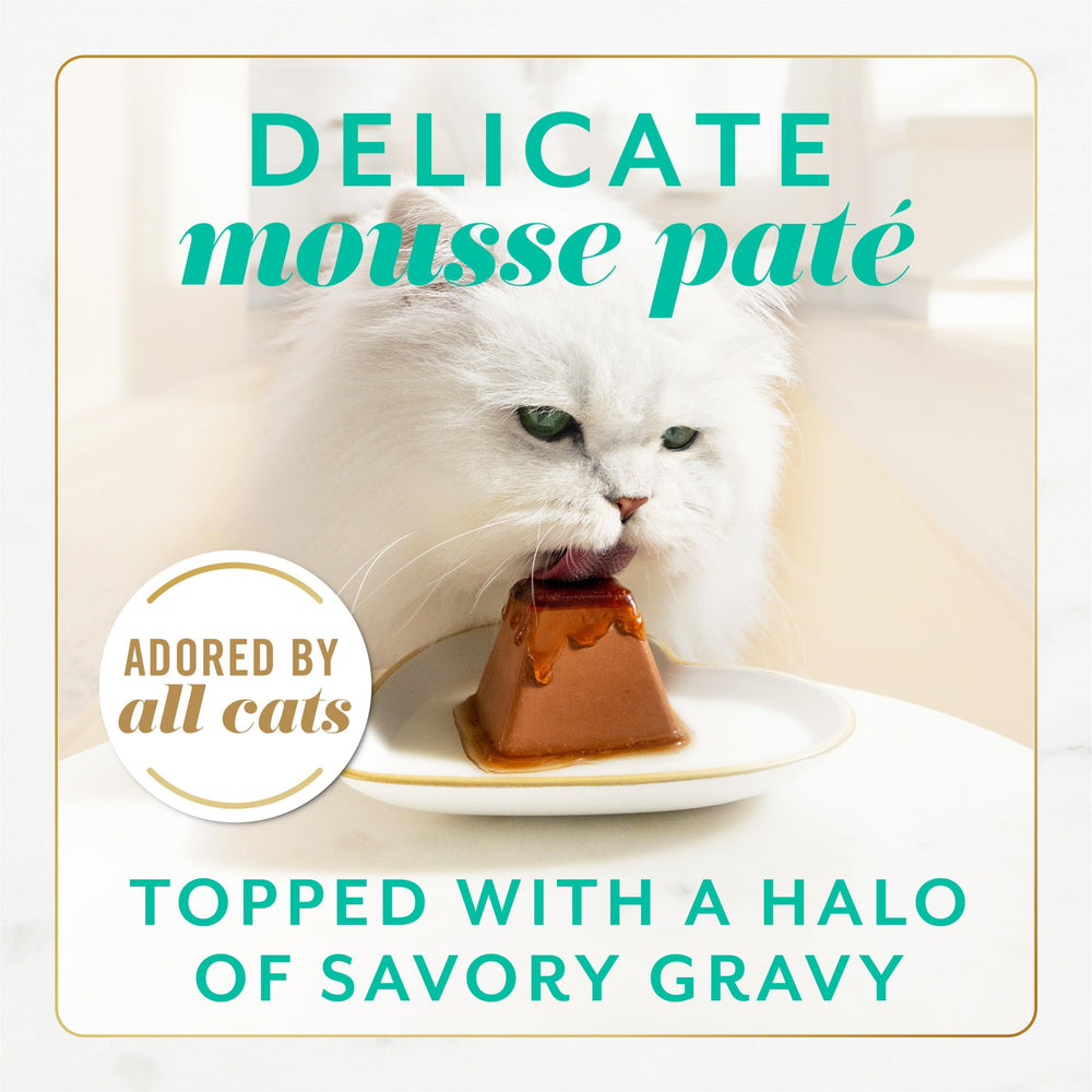 Fancy Feast porción en forma de pirámide lista para servir, manejo fácil