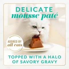 Fancy Feast porción en forma de pirámide lista para servir, manejo fácil