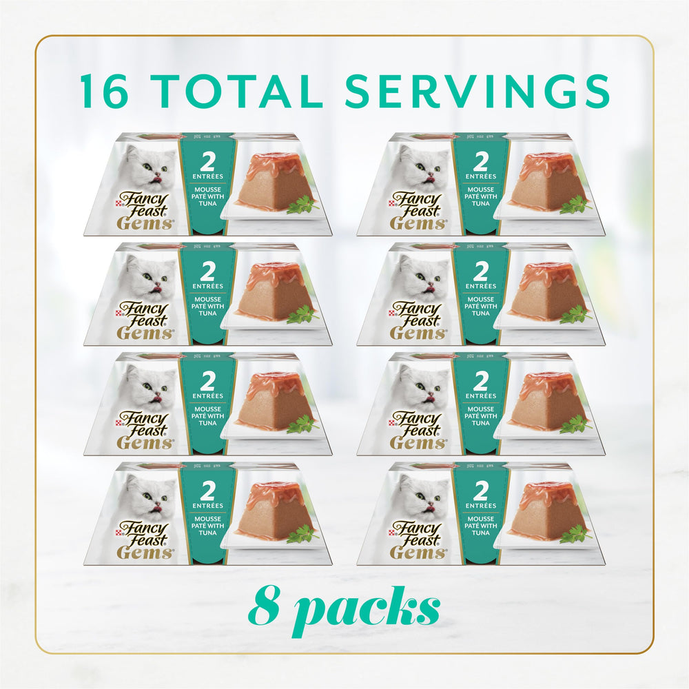 Fancy Feast detalle de mousse sedosa, textura apetitosa para gatos