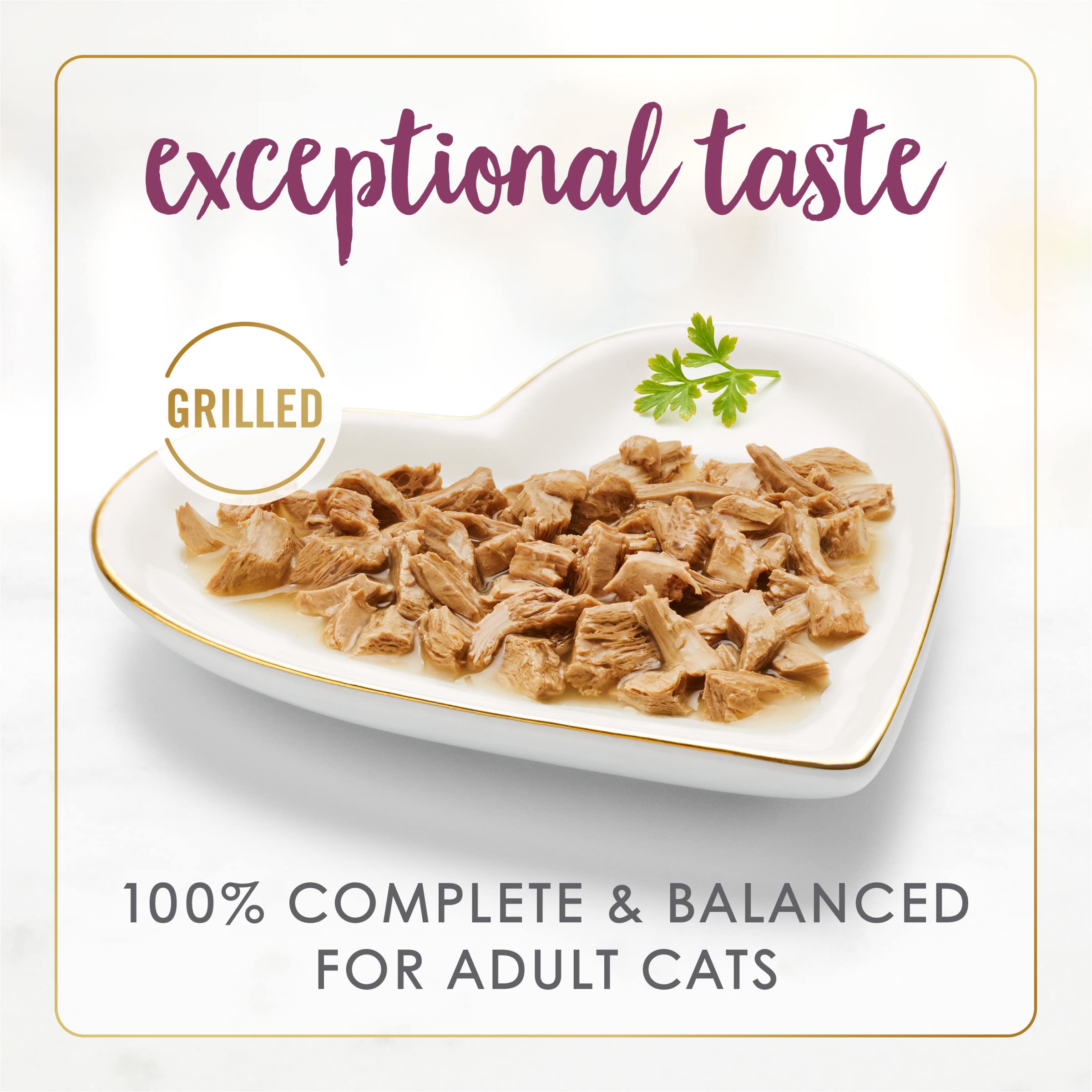 Fancy Feast primer plano de pollo real usado, fuente de proteínas de calidad