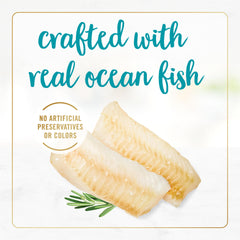 Fancy Feast pescado como ingrediente principal, sabor marino real