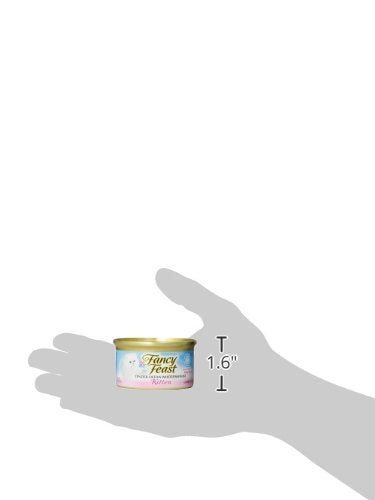 Fancy Feast lata abierta con porción servida, apetito atractivo y frescura