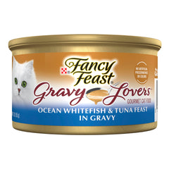 Fancy Feast lata frontal con etiqueta clara y atractivo visual para apetito