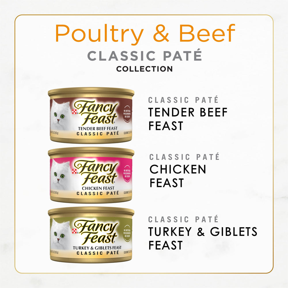 Fancy Feast can opened to reveal smooth pate texture for easy feeding