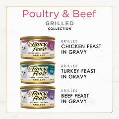Fancy Feast plato servido con trozos en salsa listos para comer
