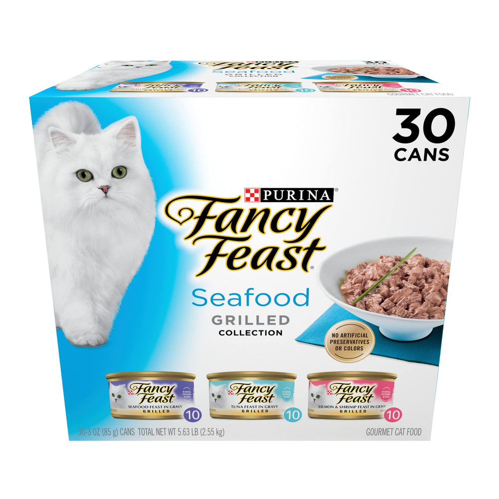 Fancy Feast lata frontal mostrando la etiqueta y atractivo visual