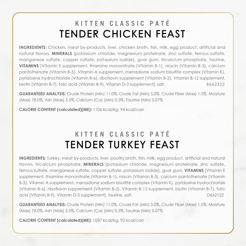 Fancy Feast Purina comparación de tamaño de lata para medir porciones con facilidad