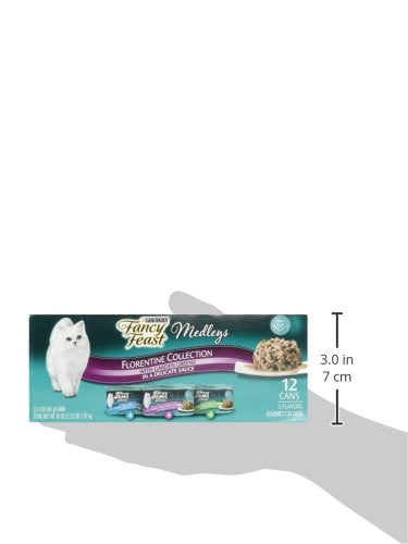 Fancy Feast Purina Medleys Florentine close-up of gravy texture showing moist appeal