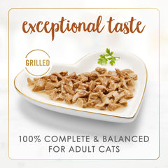 Fancy Feast Purina salsa en cuchara que añade humedad y sabor al alimento