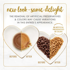Fancy Feast lata abierta con pate, textura apetitosa que estimula al gato