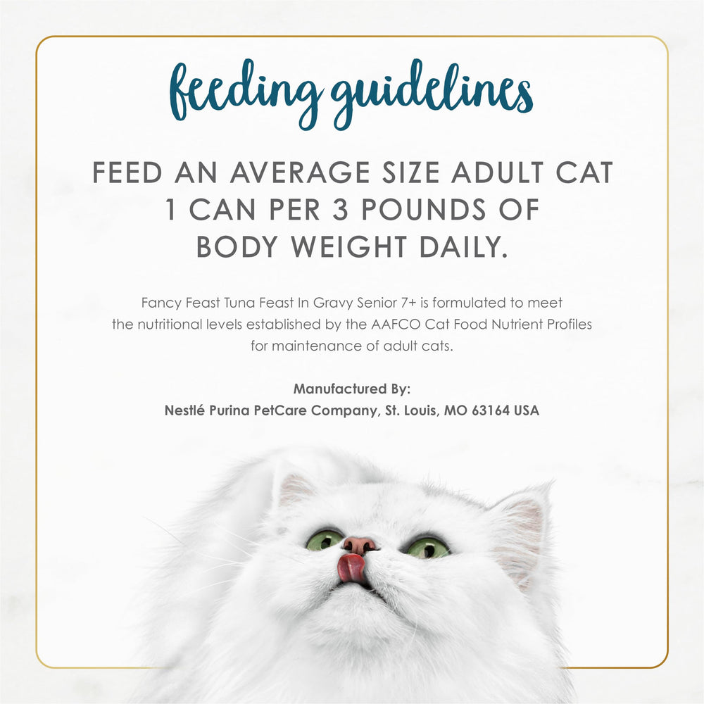 Hand holding Fancy Feast 3 oz can showing single-serve size