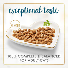 Fancy Feast tuna texture close-up showing tender minced pieces