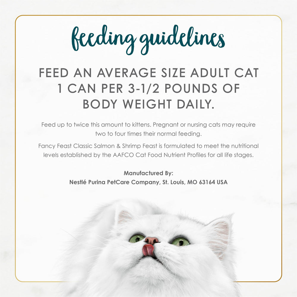 Fancy Feast comparación de tamaño de la lata para porción práctica