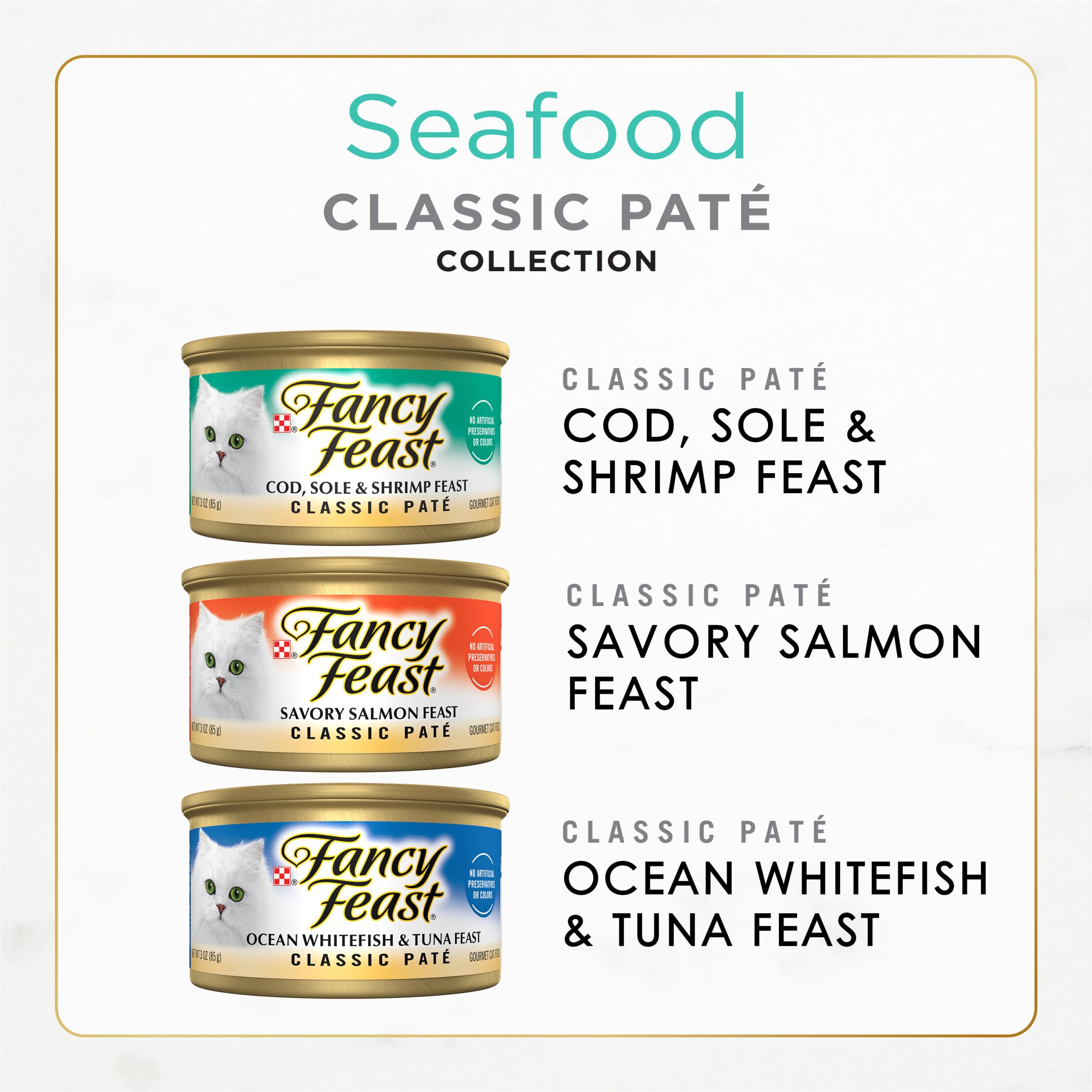Purina Fancy Feast textura pâté en primer plano, fácil de comer
