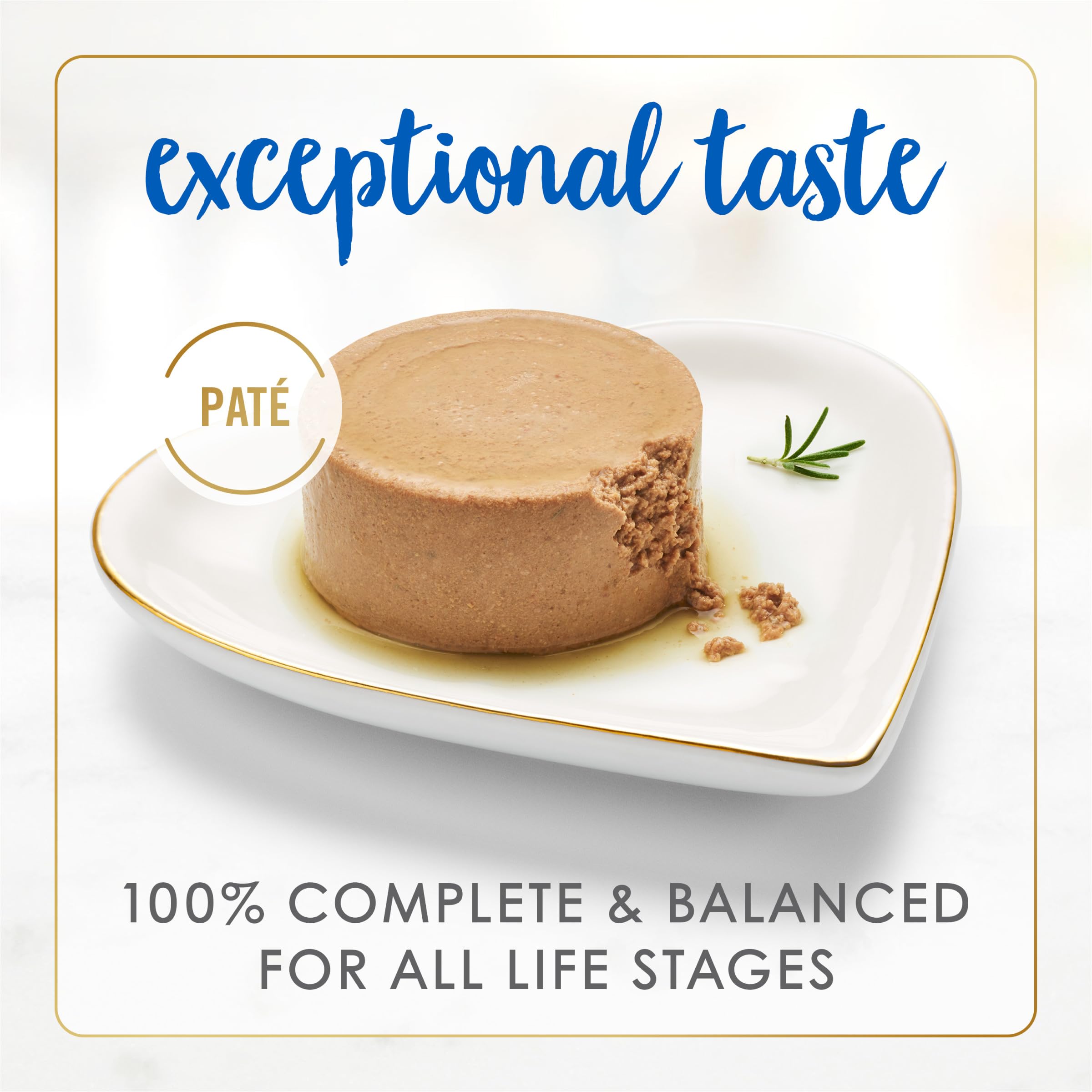 Fancy Feast textura paté en primer plano para fácil ingestión