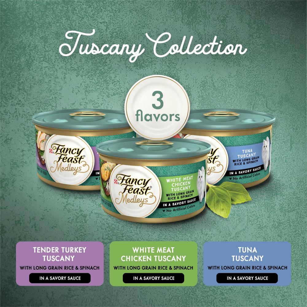 Fancy Feast lata abierta con salsa visible y aspecto apetecible
