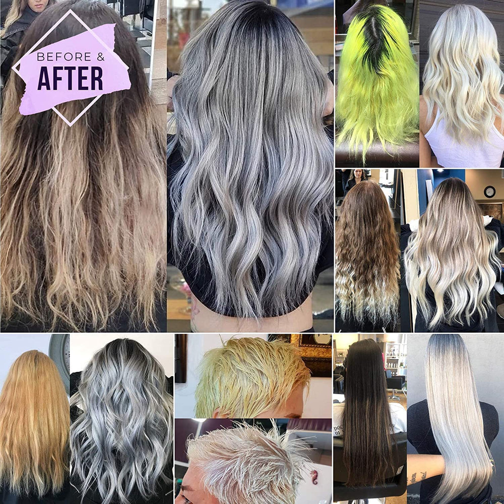 Fanola No Yellow en ambiente lifestyle con mujer rubia ilustrando resultado frío y brillante