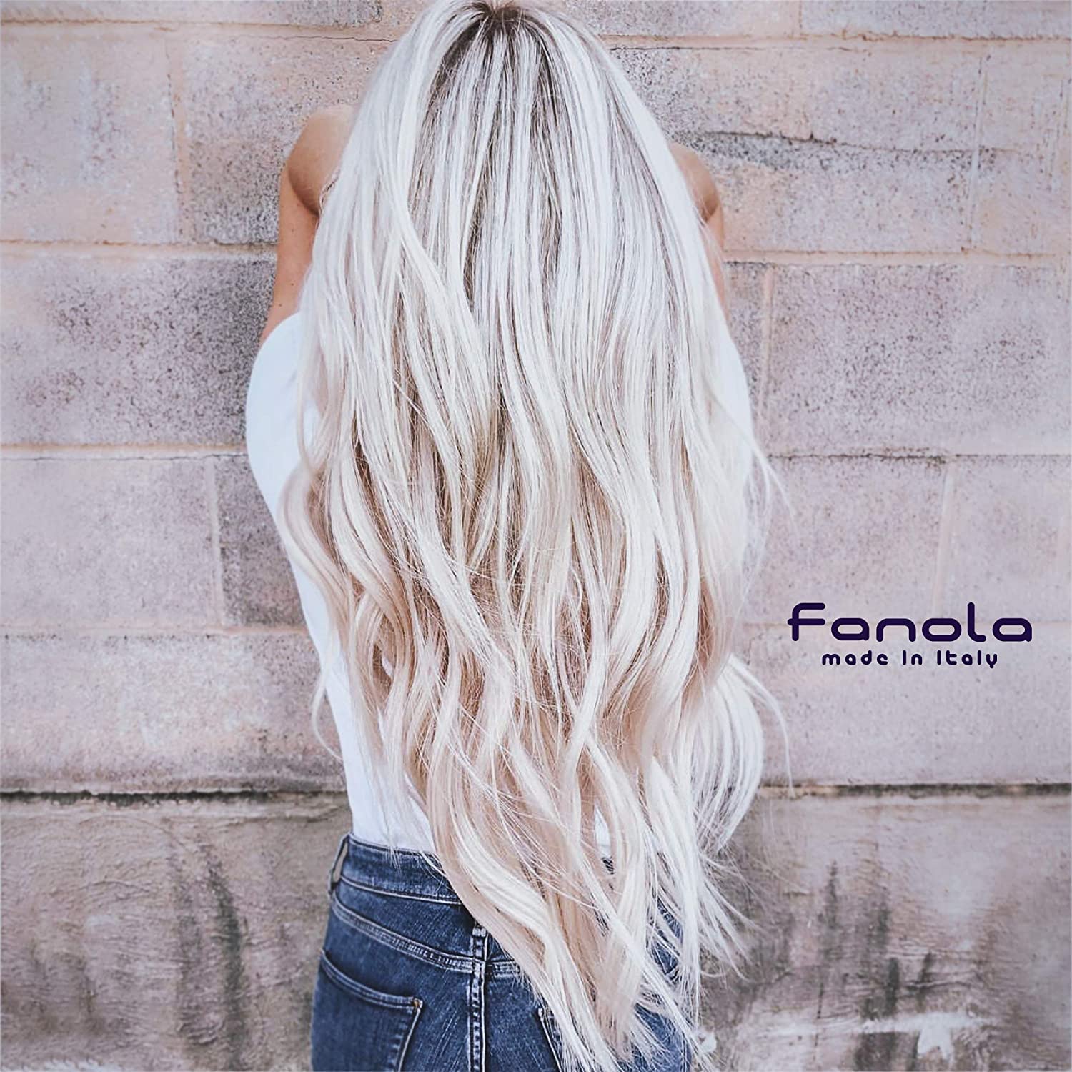 Fanola application with gloves demonstrating precise, stain-free toning