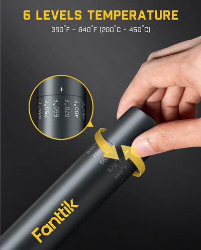 Fanttik T1 Max next to hand illustrating compact size and easy one-handed use