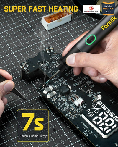 Fanttik close-up of C210 tip highlighting fast heat transfer and long service life