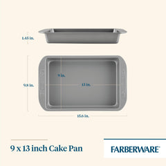 Farberware primer plano del recubrimiento antiadherente que facilita desmoldar