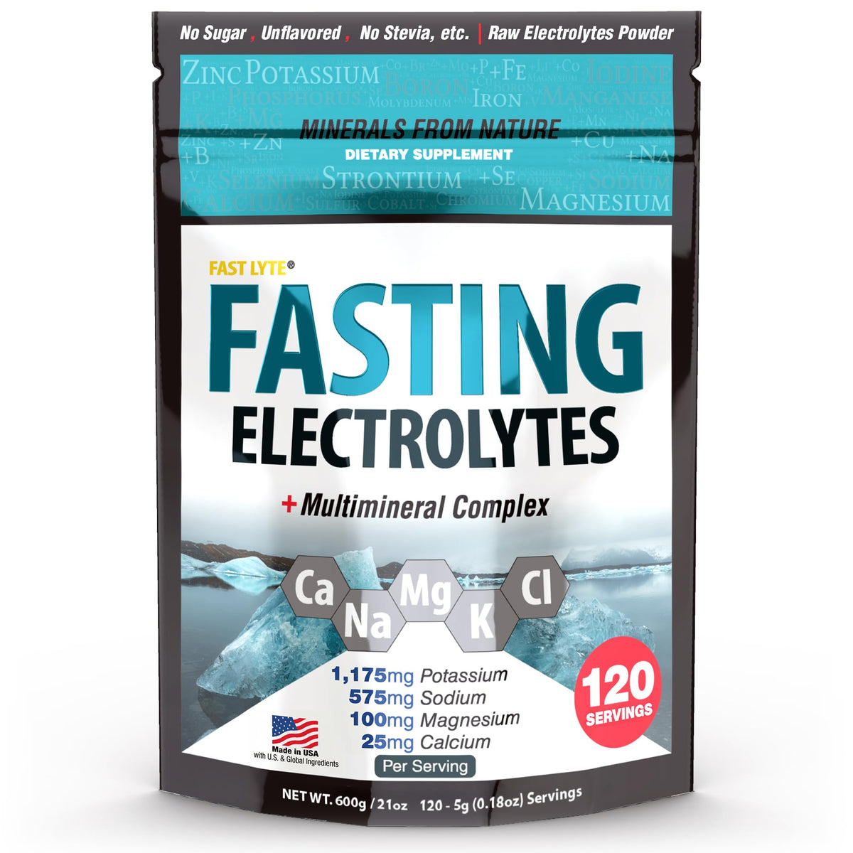 FAST LYTE frente del empaque mostrando información clave y beneficios