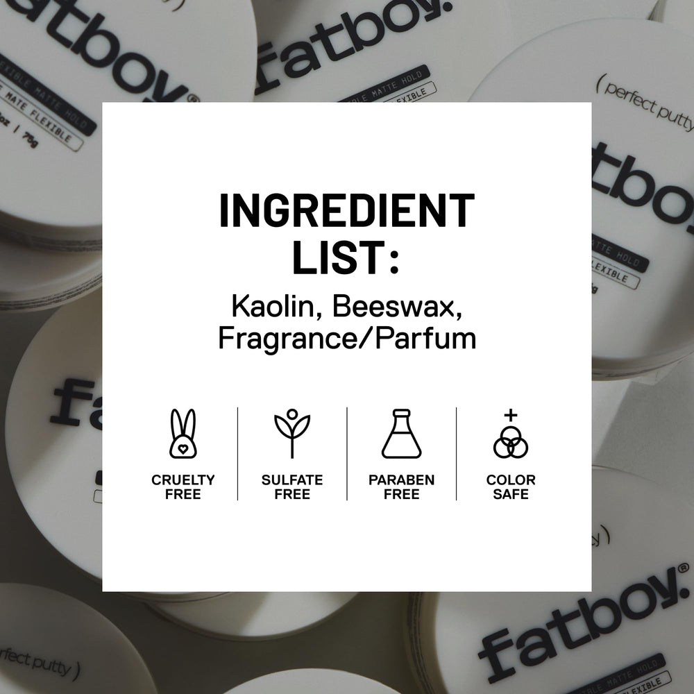 Fatboy Hair envase reciclable enfatizando sostenibilidad y diseño