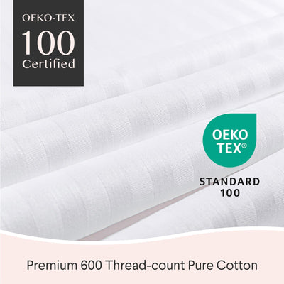 FAUNNA close-up of 600TC cotton weave showing soft breathable texture benefit