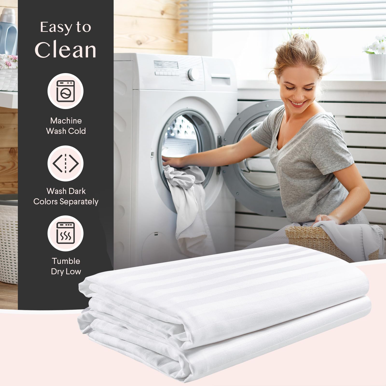 FAUNNA pillow protector beside ruler showing 20x26 inch standard size fit