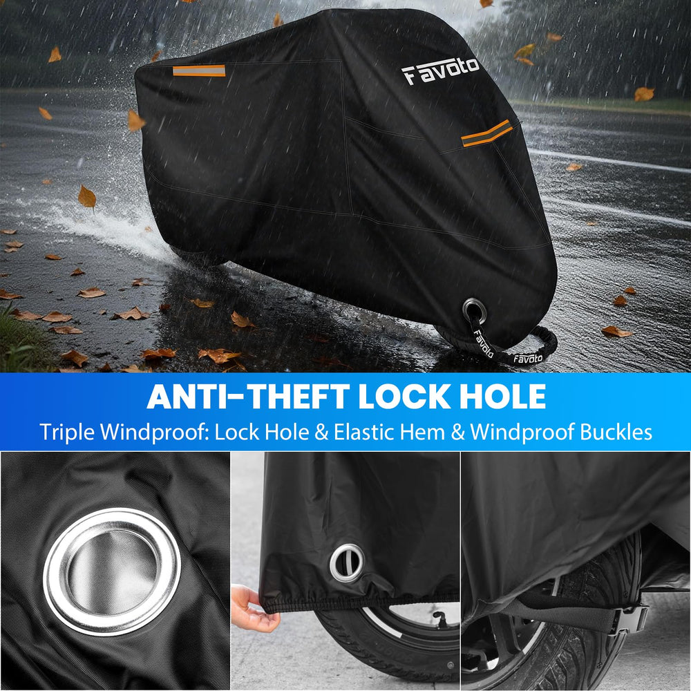 Favoto lock grommets close-up enabling secure padlock attachment