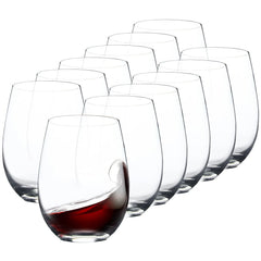 FAWLES front view of 12-piece glass set showing clear glass and uniform design benefit