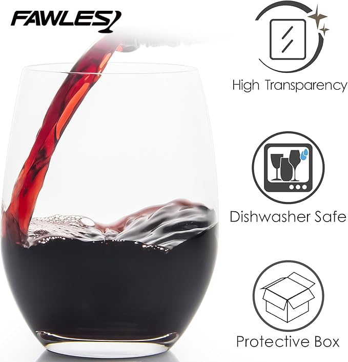 FAWLES solid base detail demonstrating stable, stemless design for fewer breaks benefit