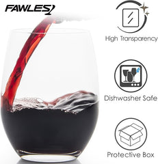 FAWLES solid base detail demonstrating stable, stemless design for fewer breaks benefit