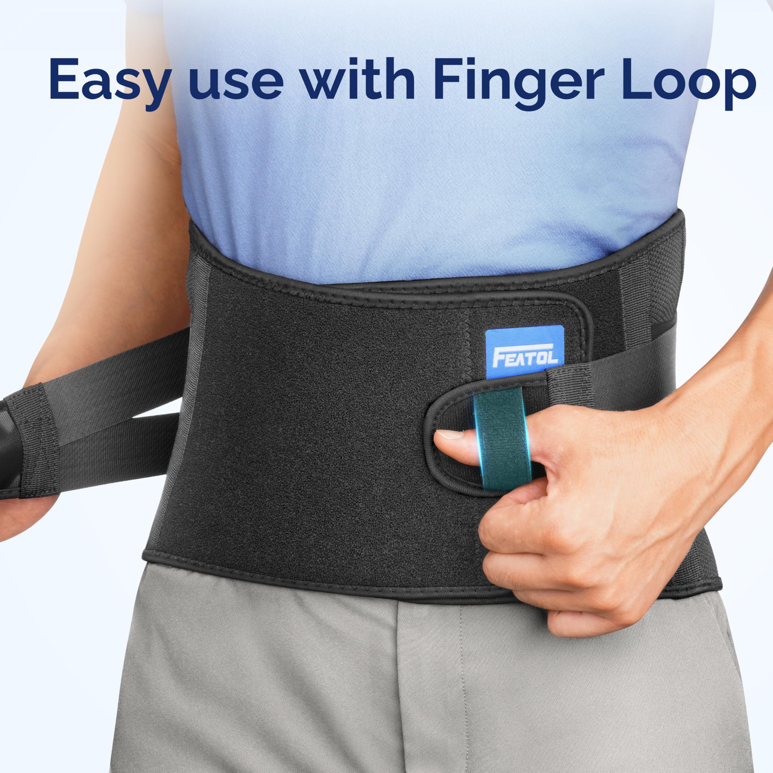 FEATOL finger loop detail enabling quick adjustment and precise tension