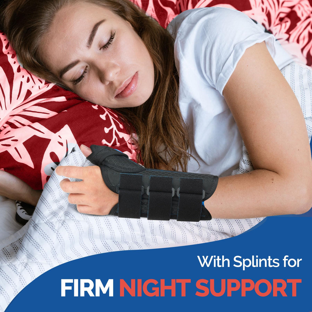 FEATOL brace worn while typing to reduce strain during work